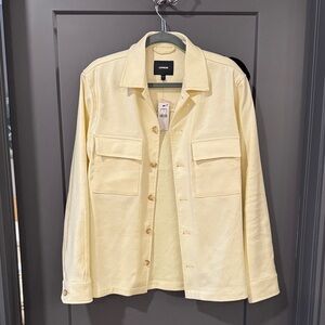 Express Pale Yellow Men's Shirt Jacket